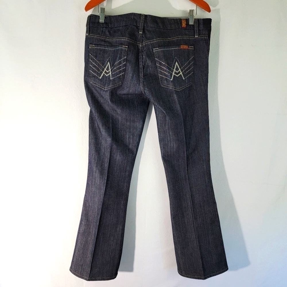 7 For All Mankind "A Pocket" Bootcut Jeans Womens Sz 29 Dark Wash Altered